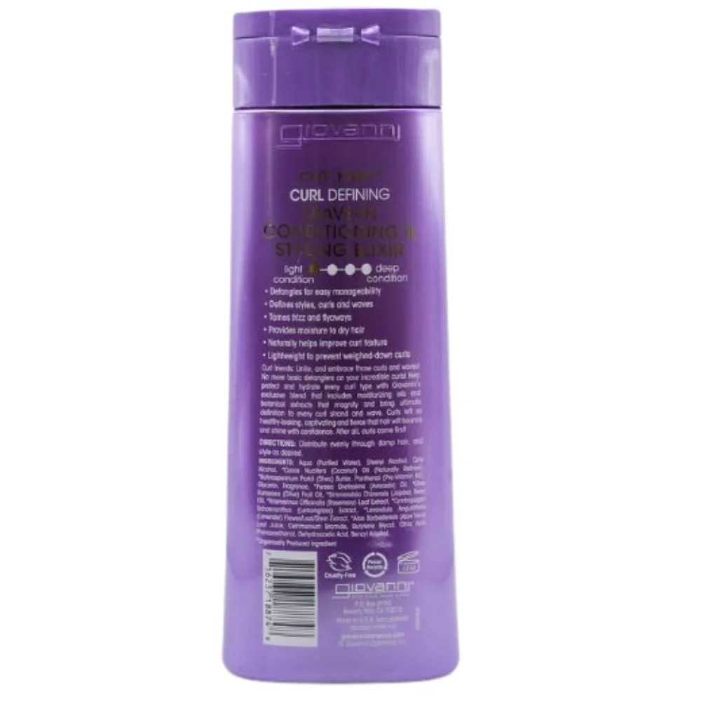 Giovanni Curl Habit Defining Leave-in Conditioning & Styling Elixir 250ml — frontal